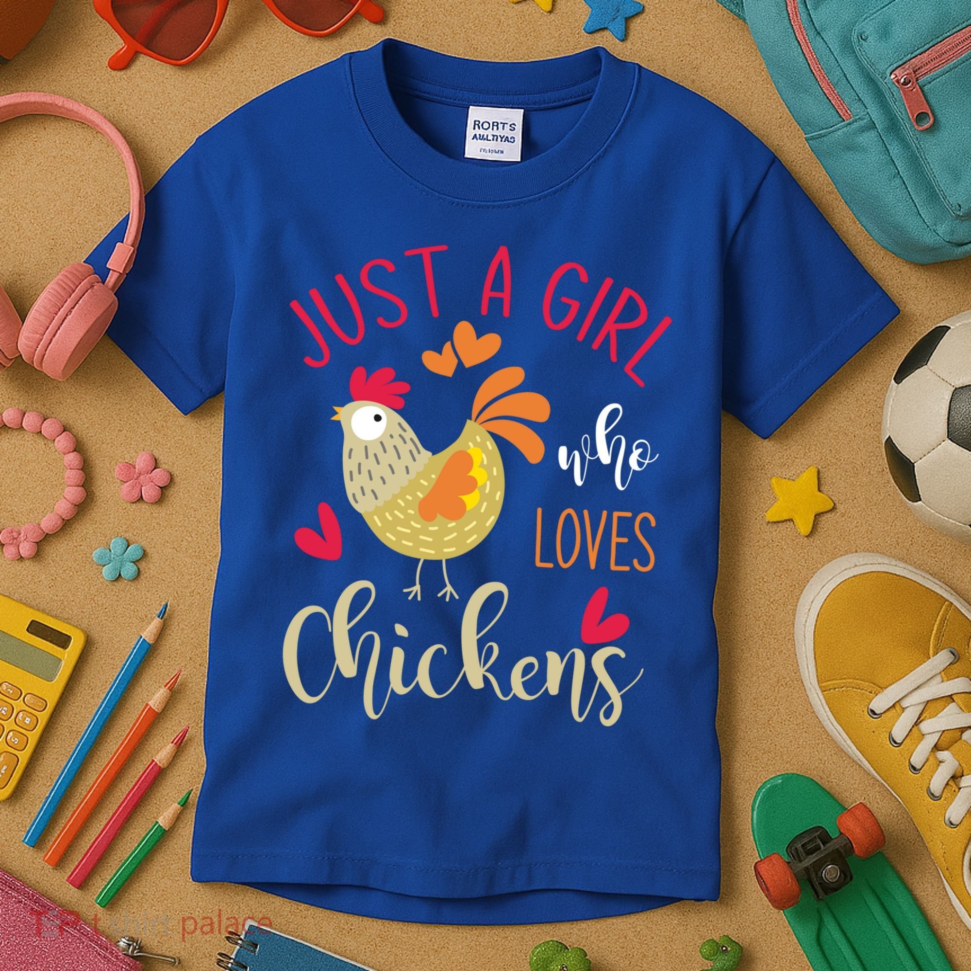 Just A Girl Who Loves Chickens Cool Gift Kids T-Shirt