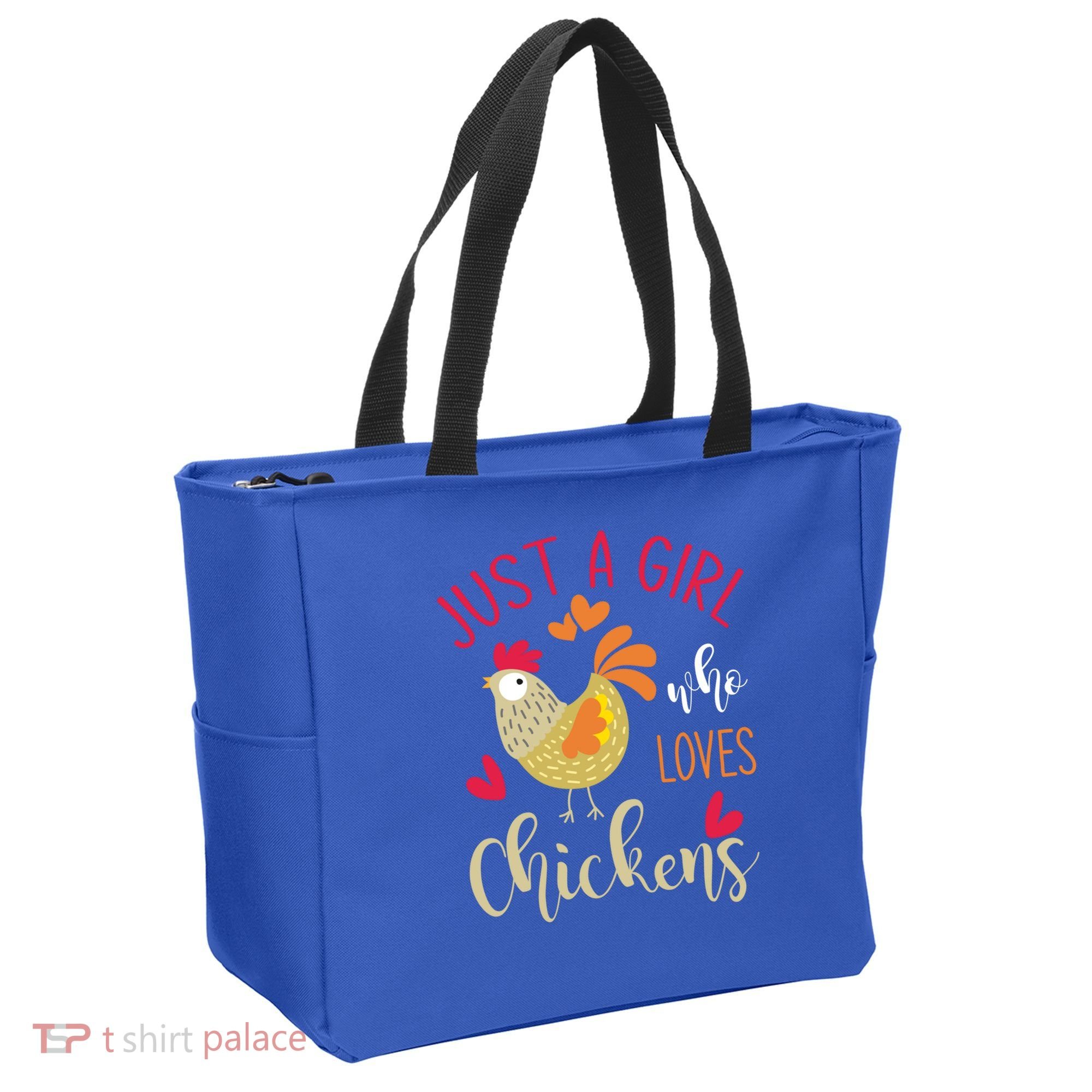 Just A Girl Who Loves Chickens Cool Gift Tote Bag