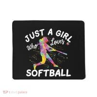 Just A Girl Who Loves Softball Mousepad thumb 0