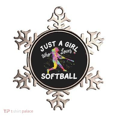 Just A Girl Who Loves Softball Ornament