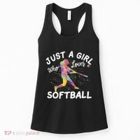 Just A Girl Who Loves Softball Women's Tank Top thumb 0