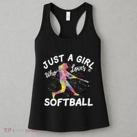 Just A Girl Who Loves Softball Women's Tank Top thumb 3