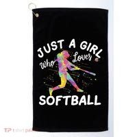 Just A Girl Who Loves Softball Golf Towel thumb 0
