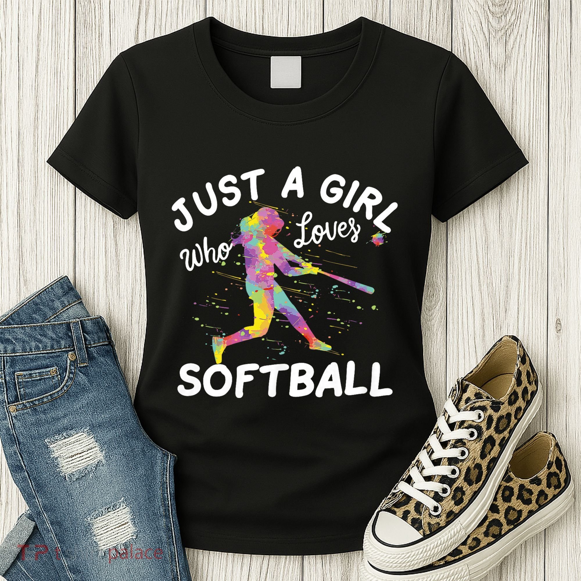 Just A Girl Who Loves Softball Women's T-Shirt