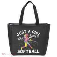 Just A Girl Who Loves Softball Tote Bag thumb 0