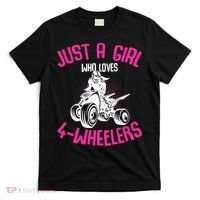 Just a Girl who loves 4 Wheelers ATV Quad Girl T-Shirt thumb 0