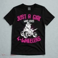 Just a Girl who loves 4 Wheelers ATV Quad Girl T-Shirt thumb 5