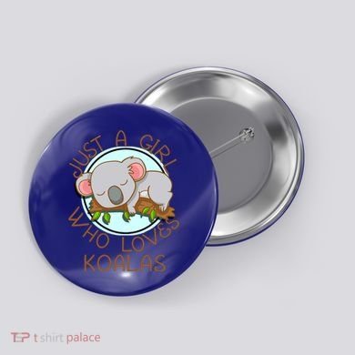 Just A Girl Who Loves Koala Bear Gift Button