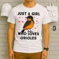 Just A Girl Who Really Loves Orioles T-Shirt thumb 6