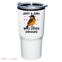 Just A Girl Who Really Loves Orioles Tumbler thumb 0