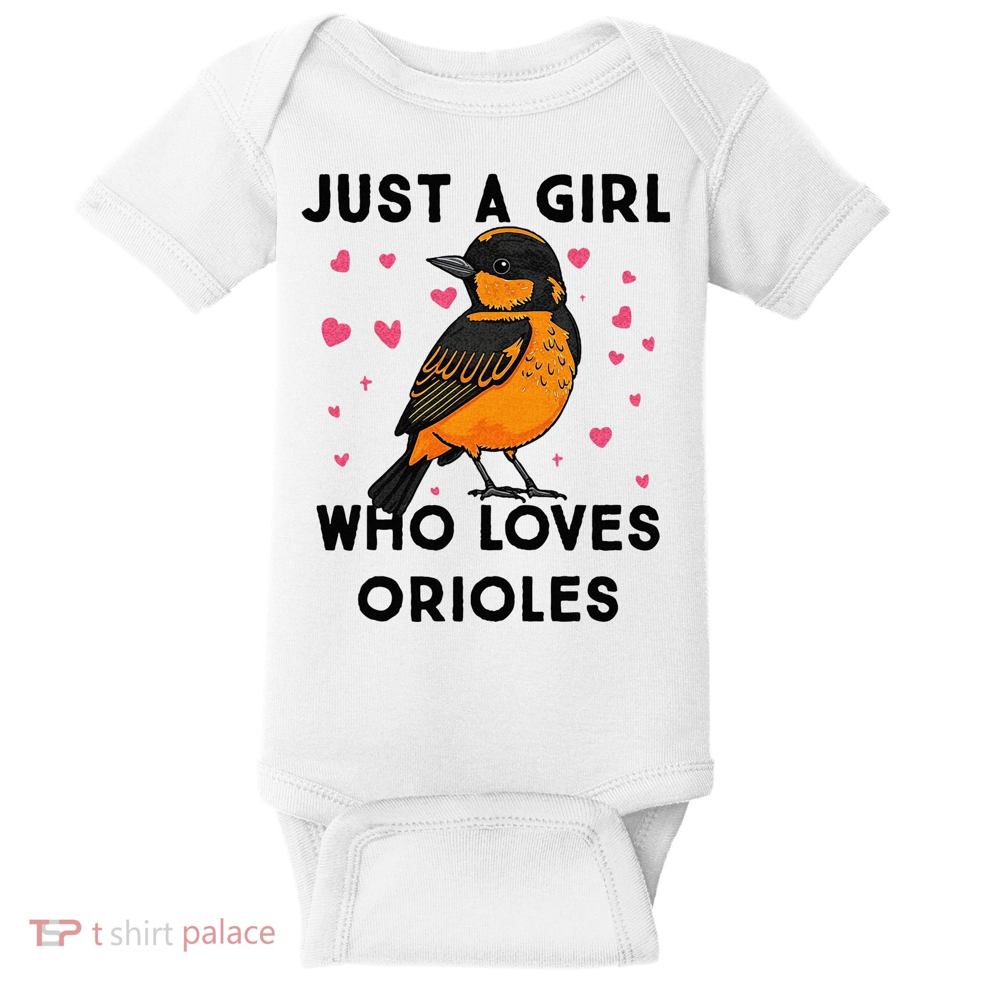 Just A Girl Who Really Loves Orioles Baby Bodysuit