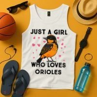 Just A Girl Who Really Loves Orioles Tank Top thumb 4