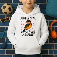 Just A Girl Who Really Loves Orioles Kids Hoodie thumb 2
