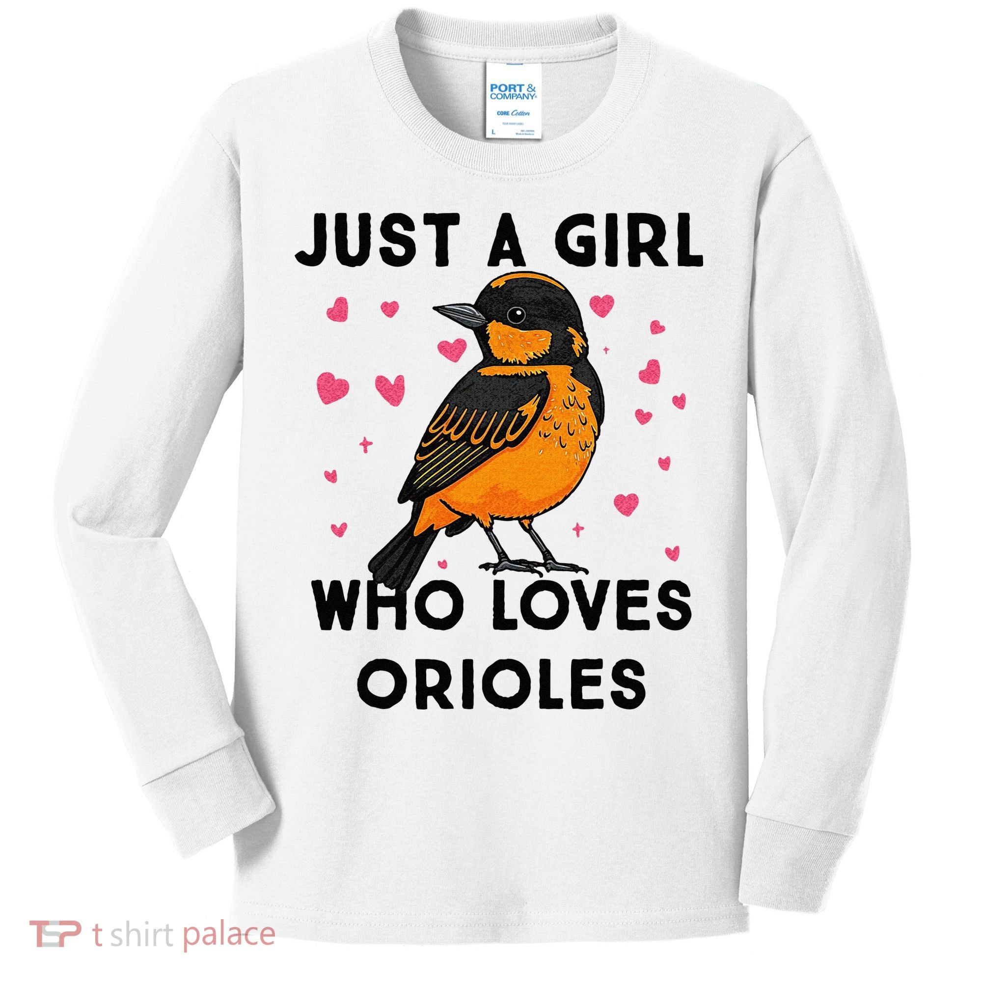 Just A Girl Who Really Loves Orioles Kids Long Sleeve Shirt