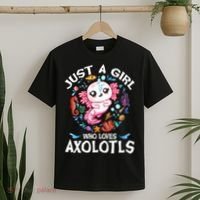 Just a Girl Who Loves Axolotls Cute Axolotl  T-Shirt thumb 2