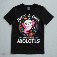 Just a Girl Who Loves Axolotls Cute Axolotl  T-Shirt thumb 5
