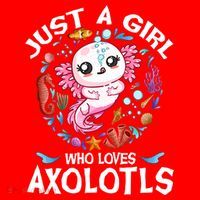 Just a Girl Who Loves Axolotls Cute Axolotl  Santa Hat thumb 1
