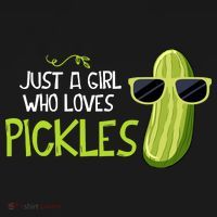 Just A Girl Who Loves Pickles Cuts Pickles Cooking Birthday Polo thumb 3