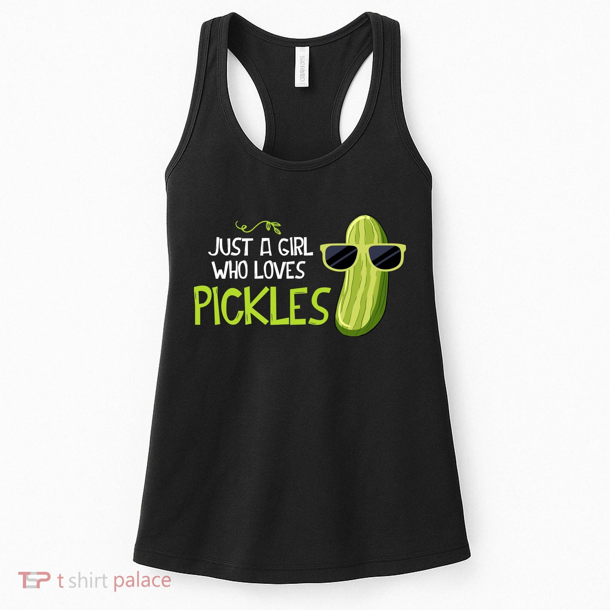 Just A Girl Who Loves Pickles Cuts Pickles Cooking Birthday Women's Tank Top