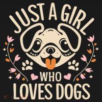 Just A Girl Who Loves Dogs Ornament thumb 1