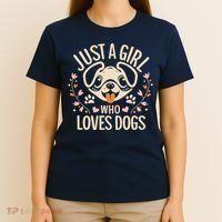 Just A Girl Who Loves Dogs T-Shirt thumb 4