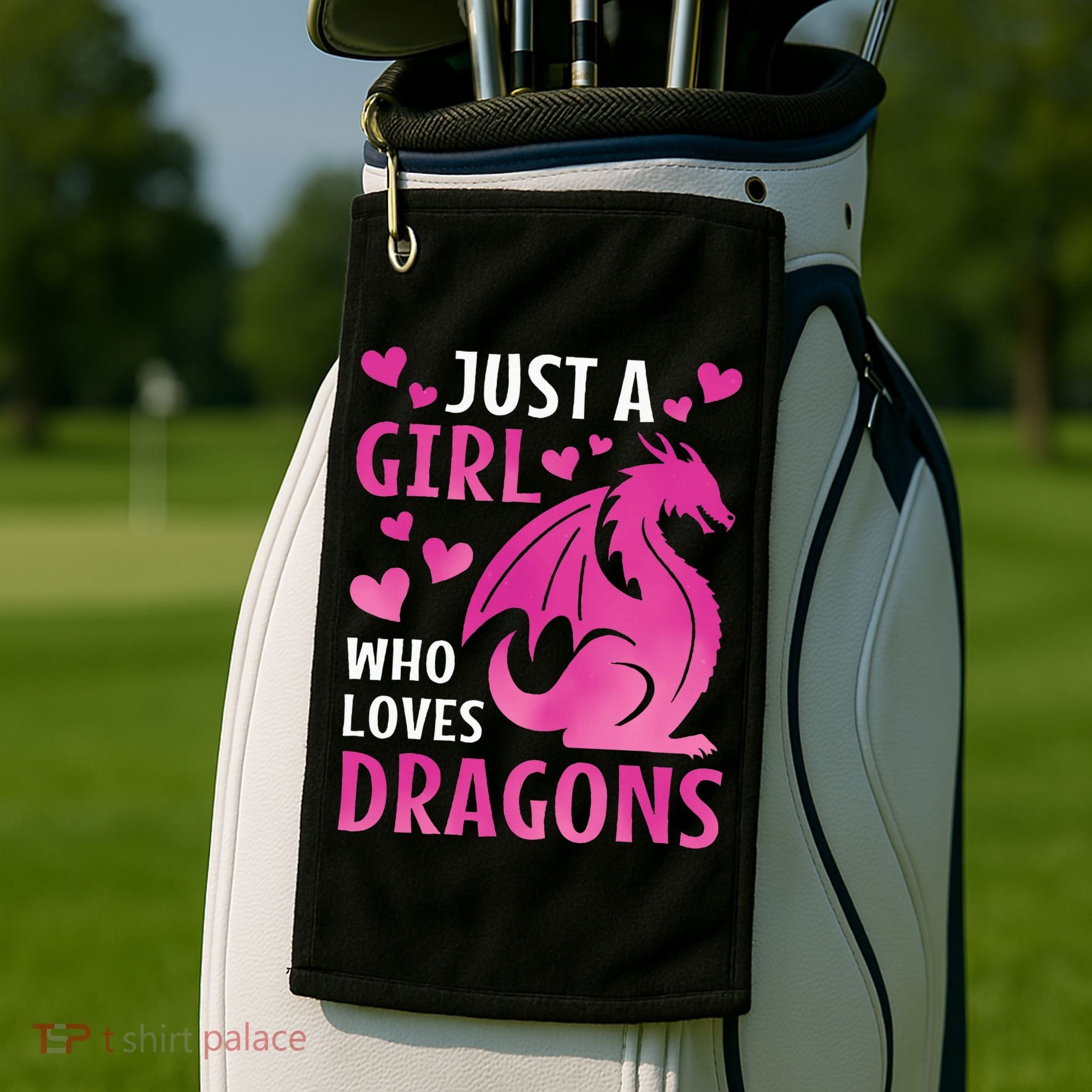 Just A Girl Who Loves Dragons  Golf Towel
