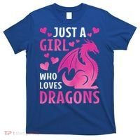 Just A Girl Who Loves Dragons  T-Shirt thumb 0