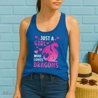 Just A Girl Who Loves Dragons  Women's Tank Top thumb 2