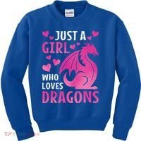 Just A Girl Who Loves Dragons  Kids Sweatshirt thumb 0