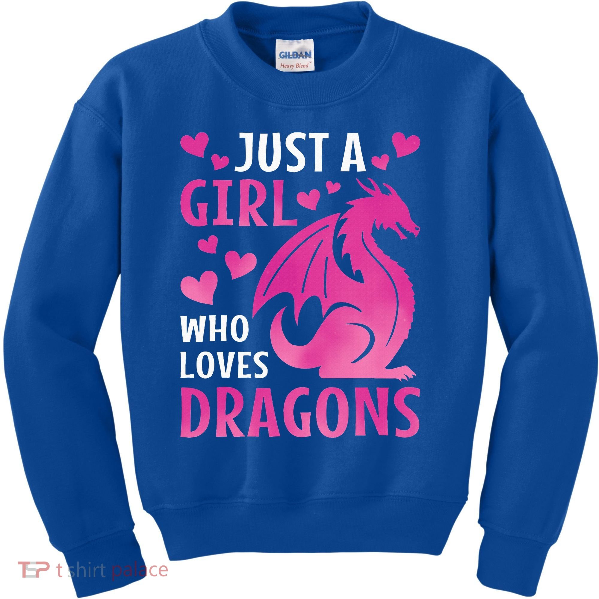 Just A Girl Who Loves Dragons  Kids Sweatshirt