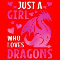 Just A Girl Who Loves Dragons  Santa Hat thumb 1