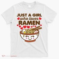 Just A Girl Who Loves Ramen Cute Kawaii Asian Noodles Lover T-Shirt thumb 0