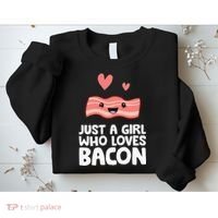 Just A Girl Who Loves Bacon Sweatshirt thumb 2