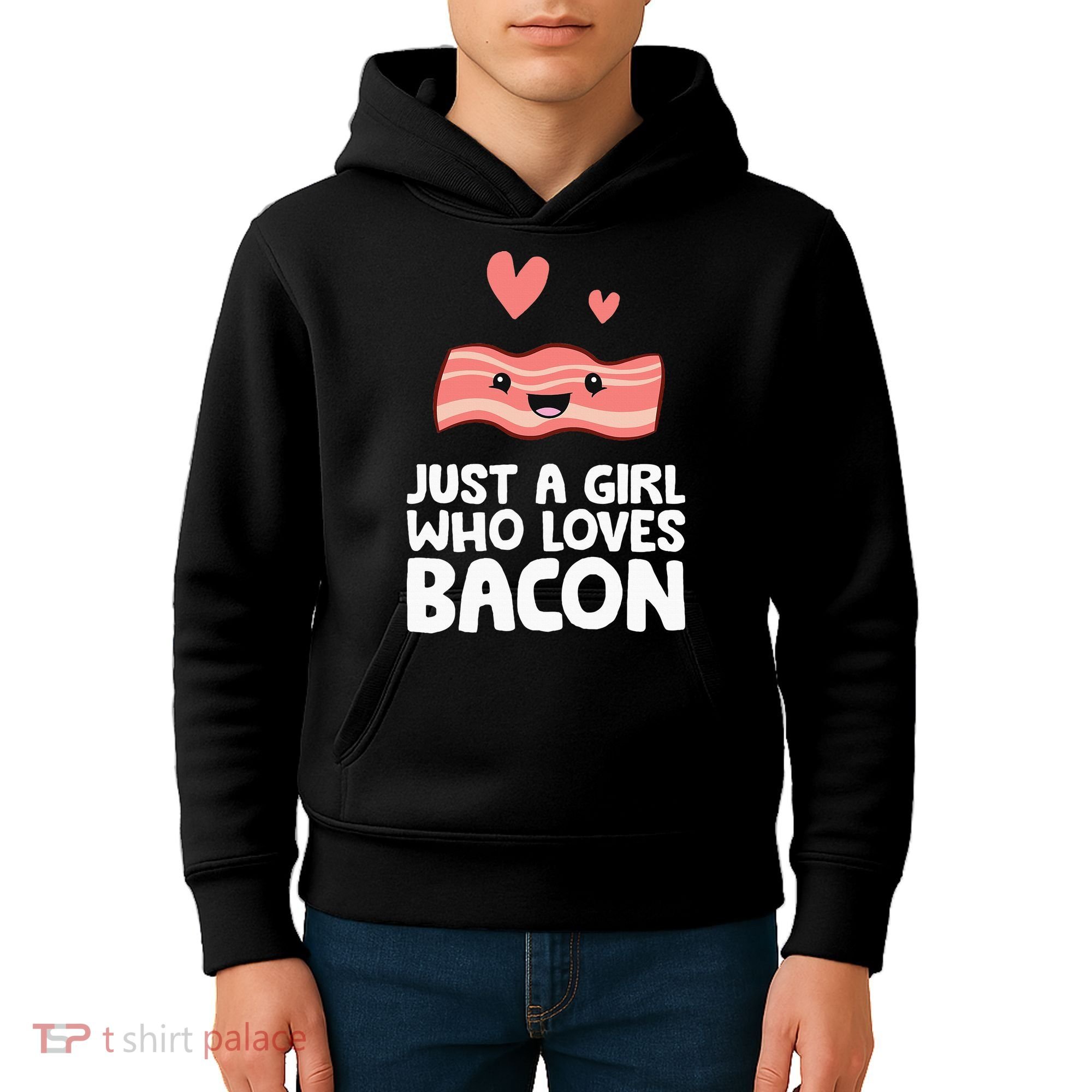 Just A Girl Who Loves Bacon Kids Hoodie