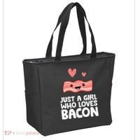 Just A Girl Who Loves Bacon Tote Bag thumb 2