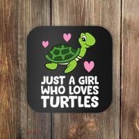 Just A Girl Who Loves Turtles Coaster thumb 0