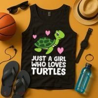 Just A Girl Who Loves Turtles Tank Top thumb 4