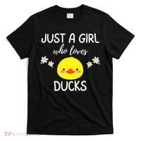 Just A Girl Who Loves Ducks Cute Duck Lover Owner Gift T-Shirt thumb 0