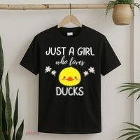 Just A Girl Who Loves Ducks Cute Duck Lover Owner Gift T-Shirt thumb 2