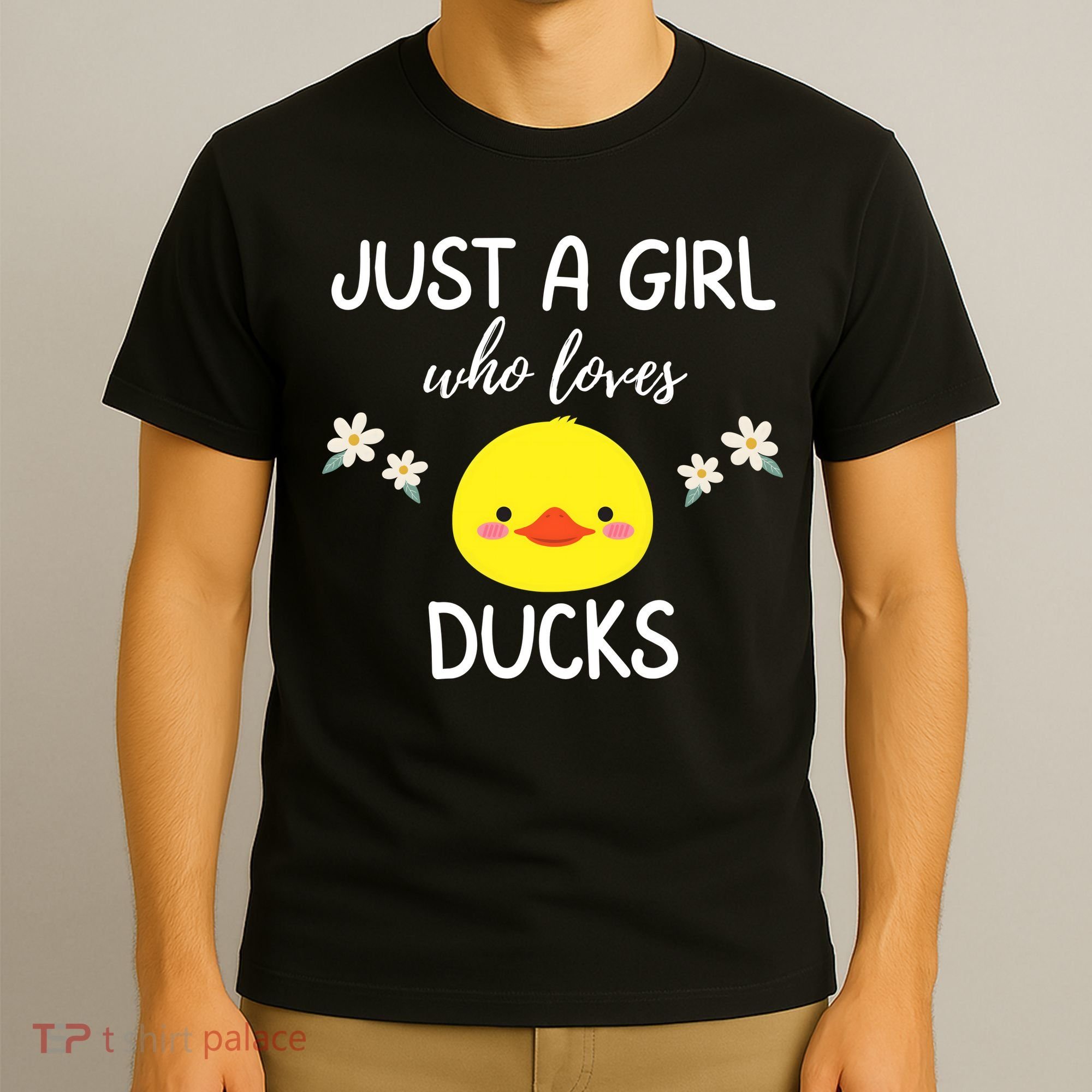 Just A Girl Who Loves Ducks Cute Duck Lover Owner Gift T-Shirt