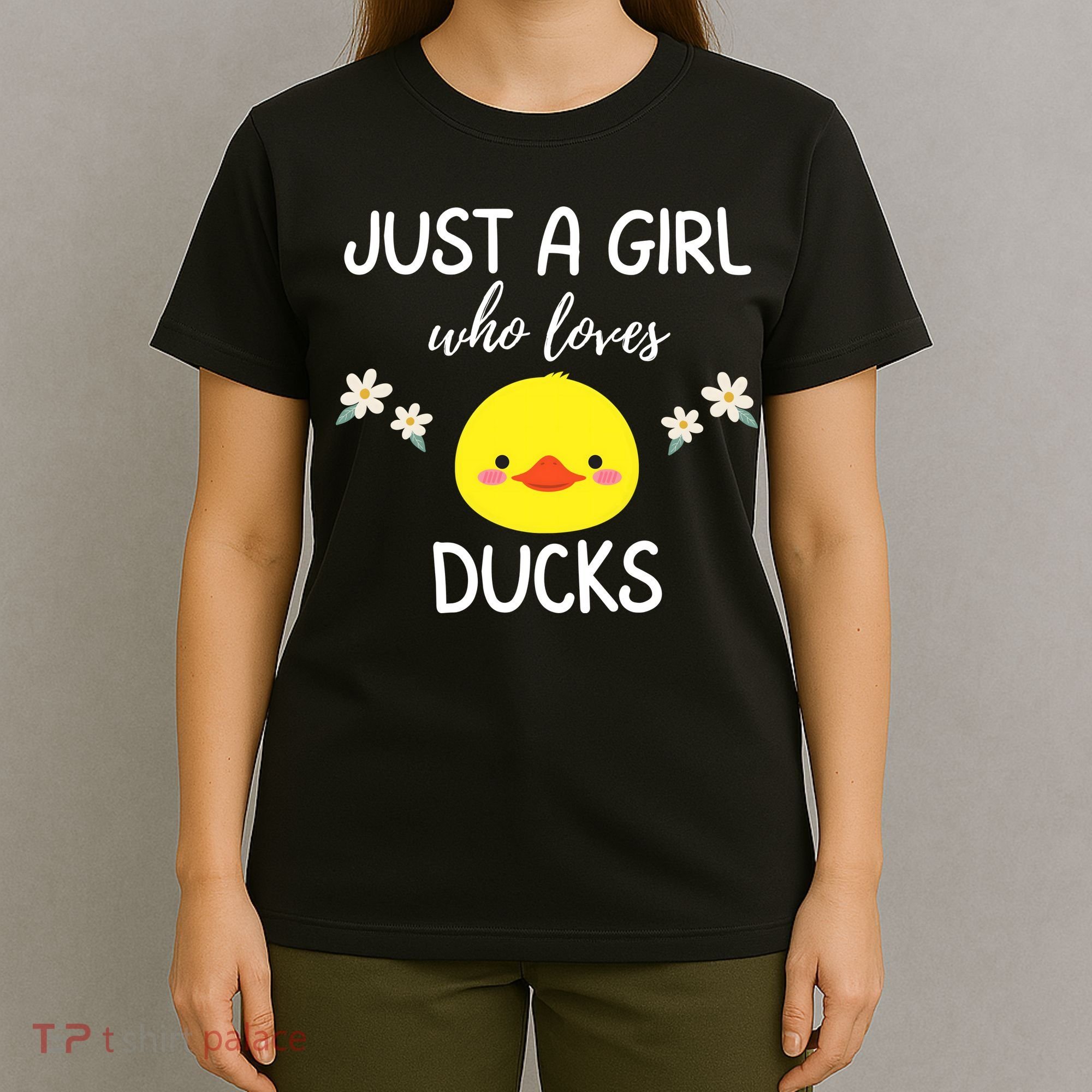 Just A Girl Who Loves Ducks Cute Duck Lover Owner Gift T-Shirt