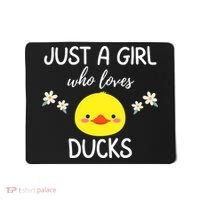 Just A Girl Who Loves Ducks Cute Duck Lover Owner Gift Mousepad thumb 0