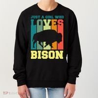 Just A Girl Who Loves Bison Women's Sweatshirt thumb 0