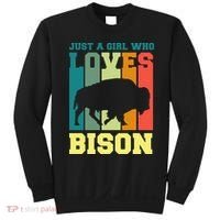 Just A Girl Who Loves Bison Sweatshirt thumb 0