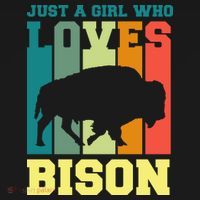 Just A Girl Who Loves Bison Women's Hoodie thumb 2