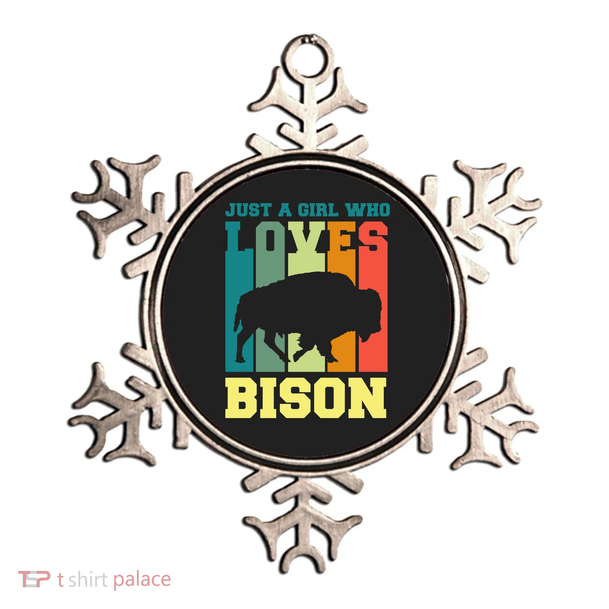 Just A Girl Who Loves Bison Ornament