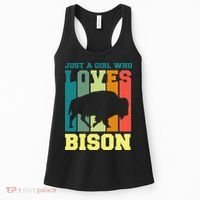 Just A Girl Who Loves Bison Women's Tank Top thumb 0