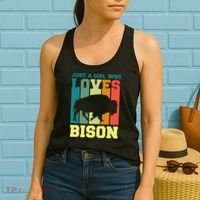 Just A Girl Who Loves Bison Women's Tank Top thumb 2