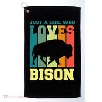Just A Girl Who Loves Bison Golf Towel thumb 0
