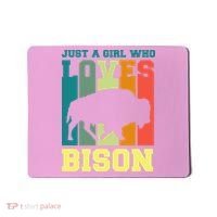 Just A Girl Who Loves Bison Mousepad thumb 0